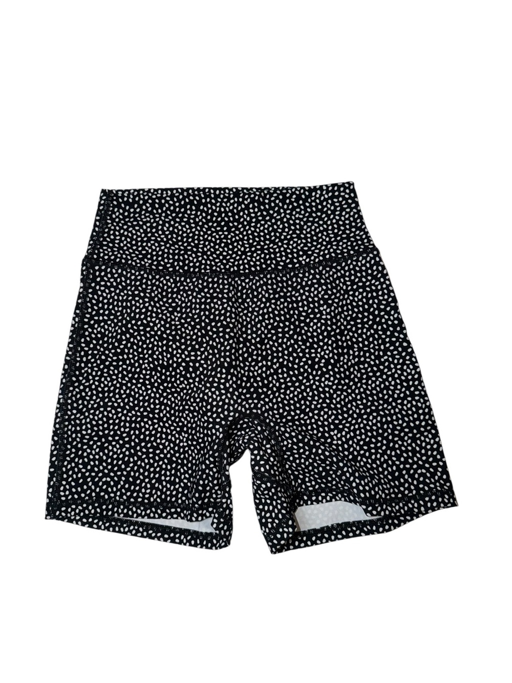 BuffBunny Black and White Dot High-Rise Bike Shorts